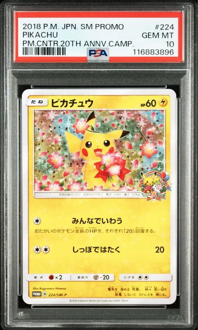 ピカチュウ　psa10 ポケモンセンター　みんなでいわう　224/SM-P ピカチュウ psa10 ポケモンセンター みんなでいわう 224/SM-P