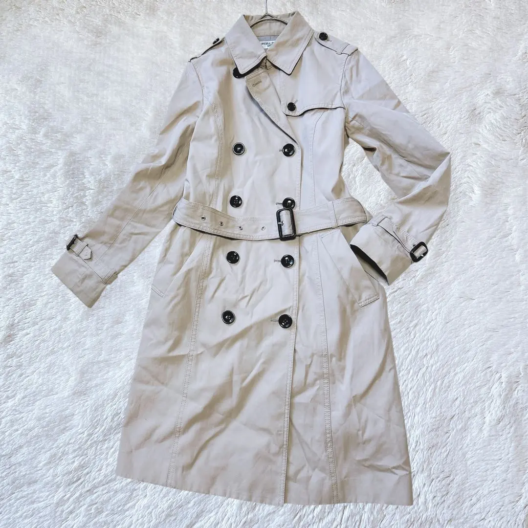 Thumbnail of NATURAL BEAUTY BASIC Trench Coat with Belt Long Spring/Autumn Outerwear