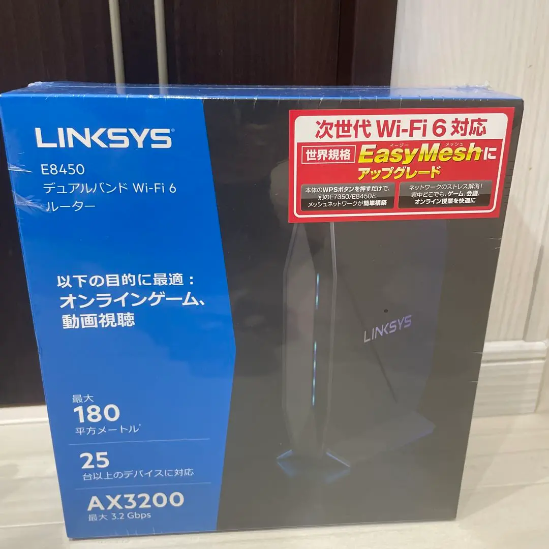 (未使用･未開封品)Linksys Wi-Fi 6 ルーター 無線LAN イージーメッシュ対応 デュアルバンド AX3200(2402 + 800 Mbps) E8450-JP-A Amazon.com: Linksys AX3200 Wi-Fi 6 Router, Dual Band AX