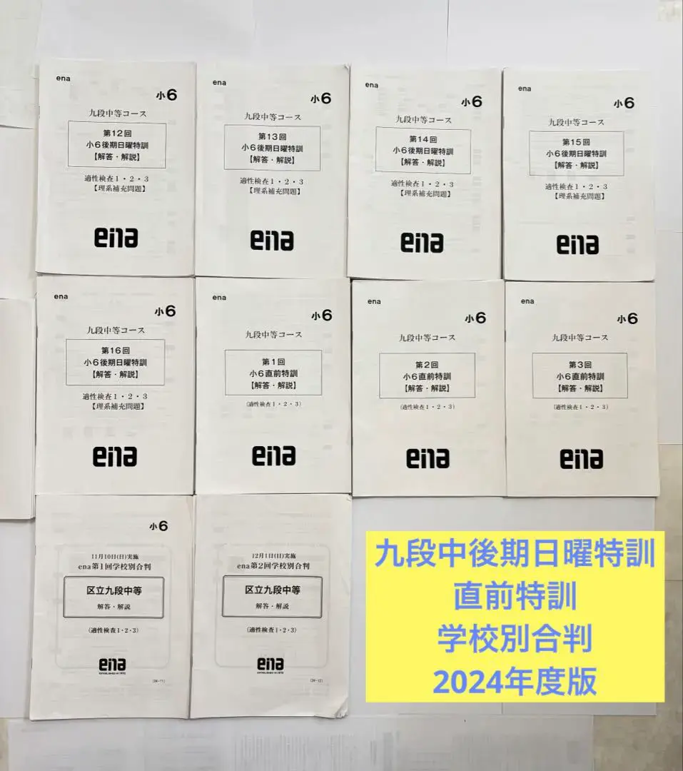 ena 小6 後期日曜特訓(理系演習付) 4回分 小6後期日曜特訓 2025 | - 【公式】進学塾のena