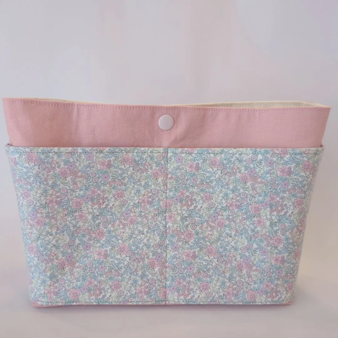 手工製作 包中包 粉色✕花紋 無提手 的縮圖