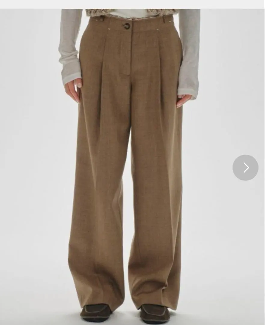 Thumbnail of TODAYFUL Low Waist Wool Trousers Beige 36