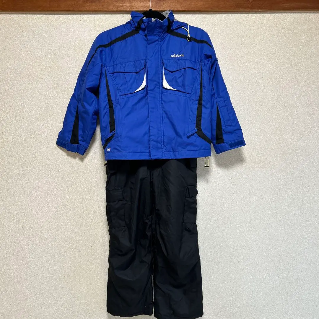 美品 mistral ミストラル キッズ スキーウェアセットアップ 防水