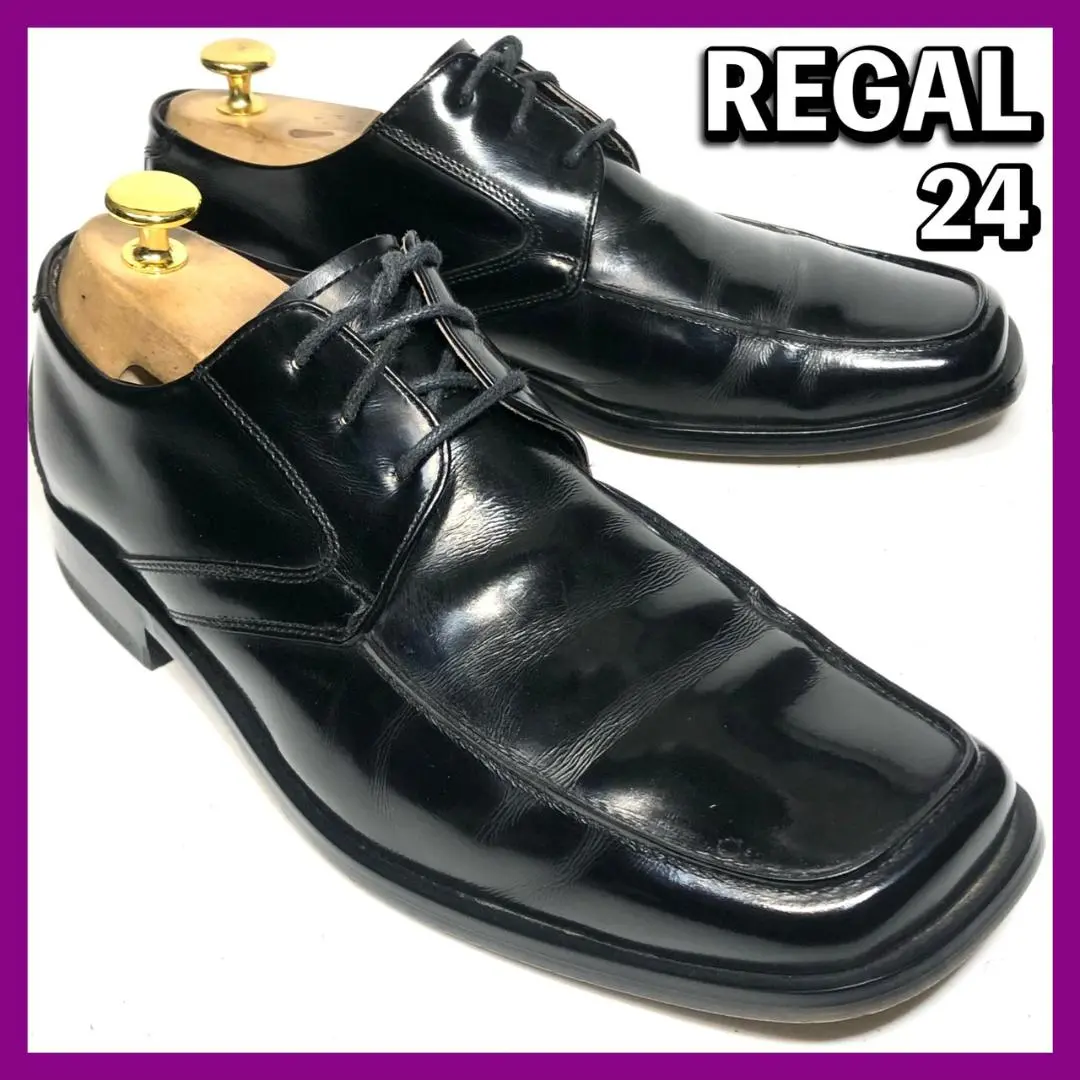 【REGAL リーガル】ビジネスシューズ スクエア Y129 ブラック 26cm 即決・送料無料 REGAL リーガル スクエアトゥ Y129 黒 ブラック