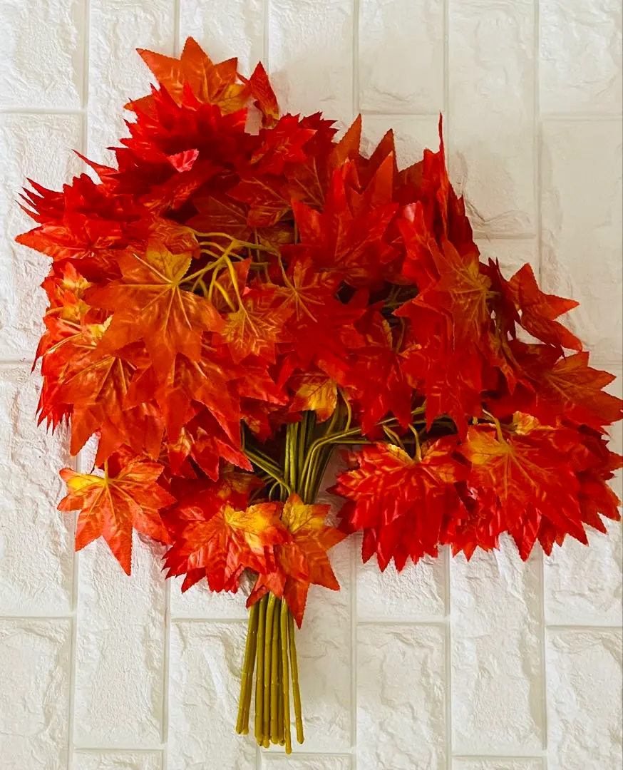 人造葉 12本 攝影道具 季節 裝飾 的縮圖