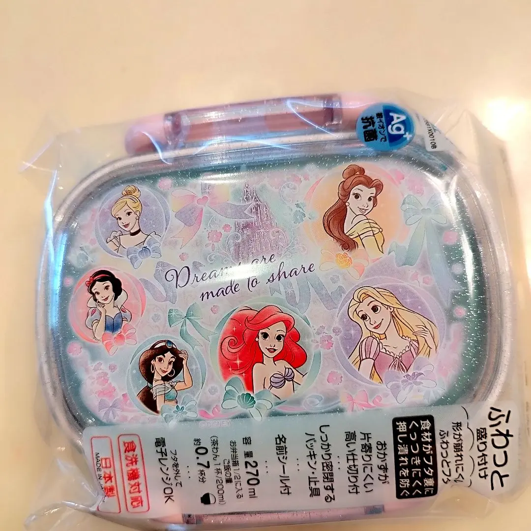 全新♥未使用 迪士尼 公主 便當盒 午餐盒 270ml 的縮圖