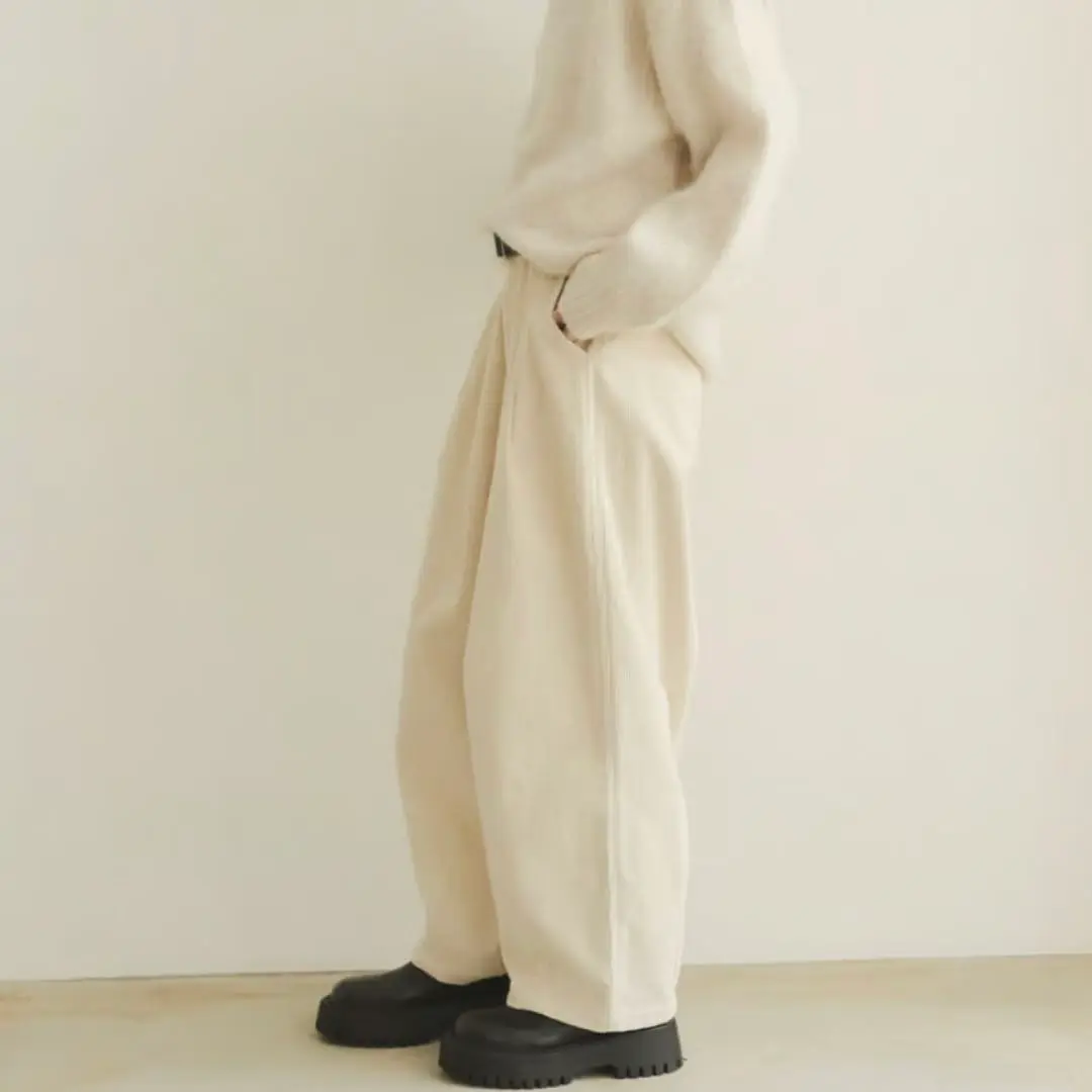 新品⭐︎Fashiru コーデュロイワイドパンツ アイボリー 2025年最新】Fashiru コーデュロイワイドパンツの人気アイテム