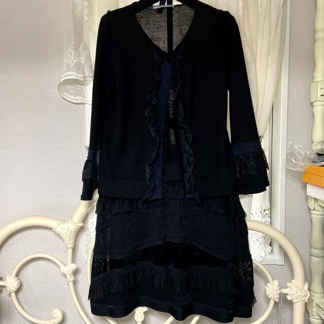 Thumbnail of ♡ Chanel Knit Skirt & Blumarine Cardigan Set ♡ Set Only