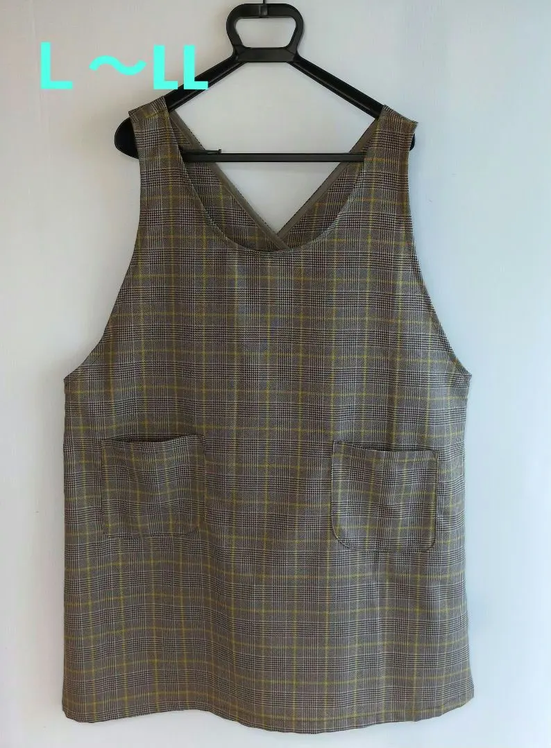 手工製作 一穿即用 圍裙 格紋 的縮圖