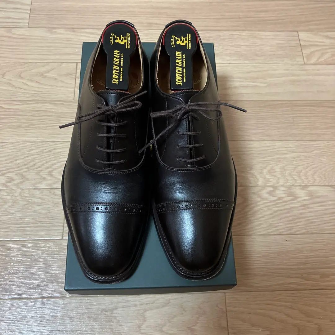 SCOTCH GRAIN ブラック 革靴 25 3E シューツリー付き