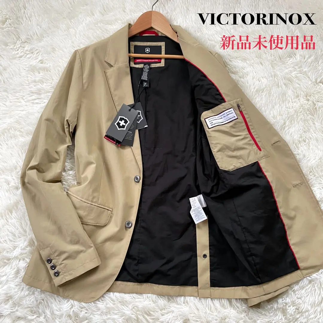【新品タグ付】VICTORINOX テーラードジャケット　40サイズ　ネイビー 新品タグ付】VICTORINOX テーラードジャケット 40サイズ