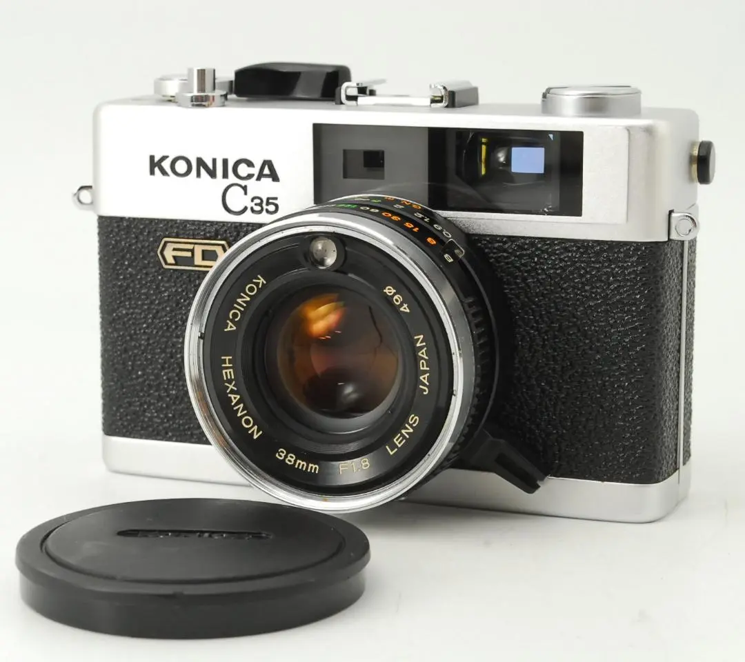 ★希少！美品★KONICA コニカ C35 FD 38mm F1.8★露出計動く 露出計不動でも機械式で動く50年前のカメラ。KONICA C35 FDを