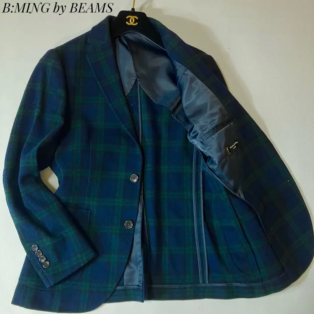 ✨美品✨ビームス テーラードジャケット タータンチェック ヴィテージ 日本製 2025年最新】B:MING by BEAMS 柄:チェック テーラード