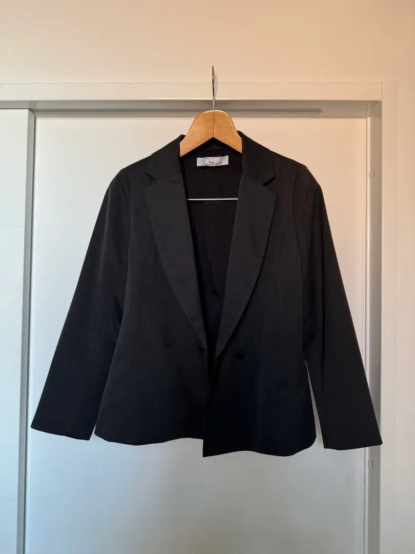 Thumbnail of Dress Lab Black Double-Breasted Tailored Jacket