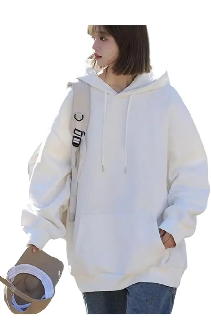 Thumbnail of Women's Hoodie Autumn Long Sleeve Loose Fleece Pullover Plain Osh