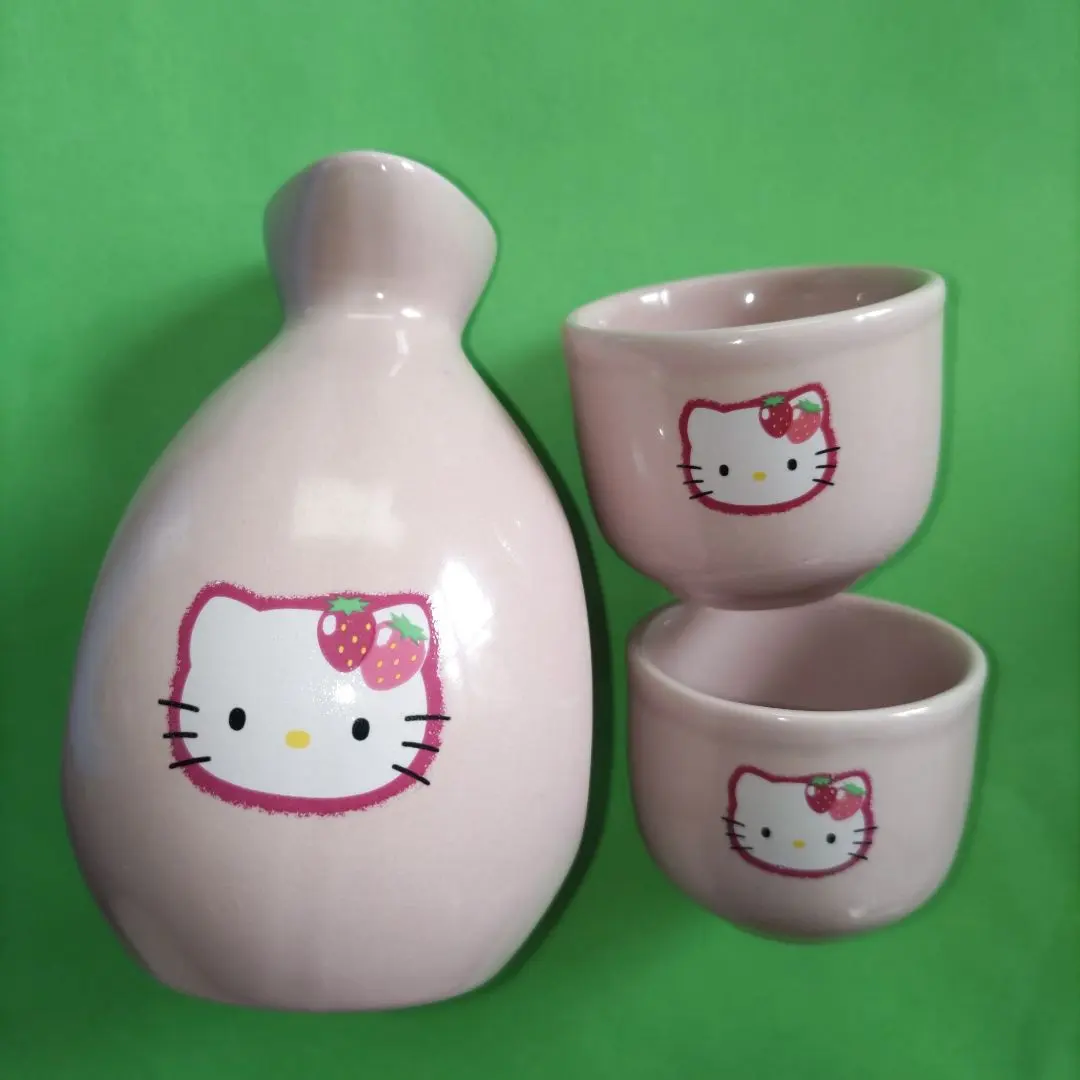 ハローキティ 徳利セット 陶器 ハローキティ 酒器セット 陶器製 キティ お猪口 徳利セット 【未使用