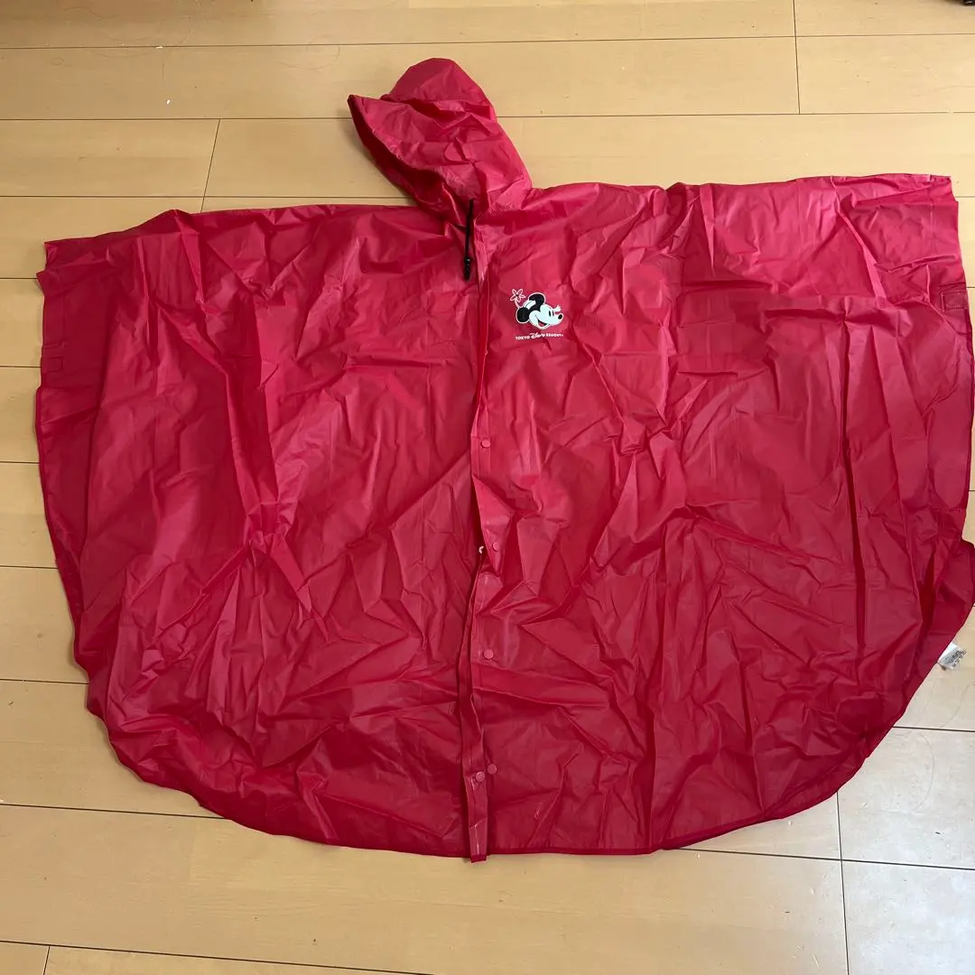 Thumbnail of 【Excellent Condition】Minnie Mouse Hooded Poncho Red - Adult Size