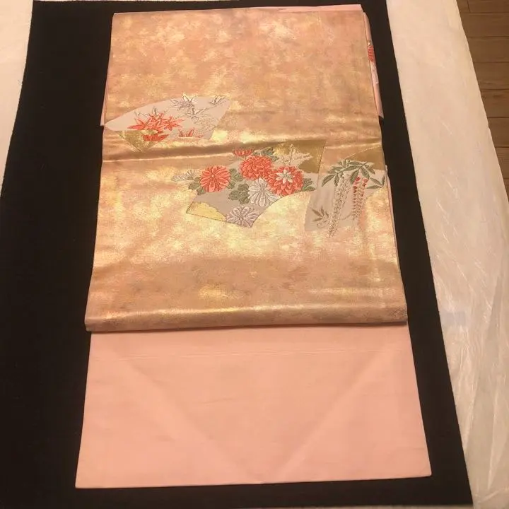 Thumbnail of 674 Nagoya obi, pink, floral