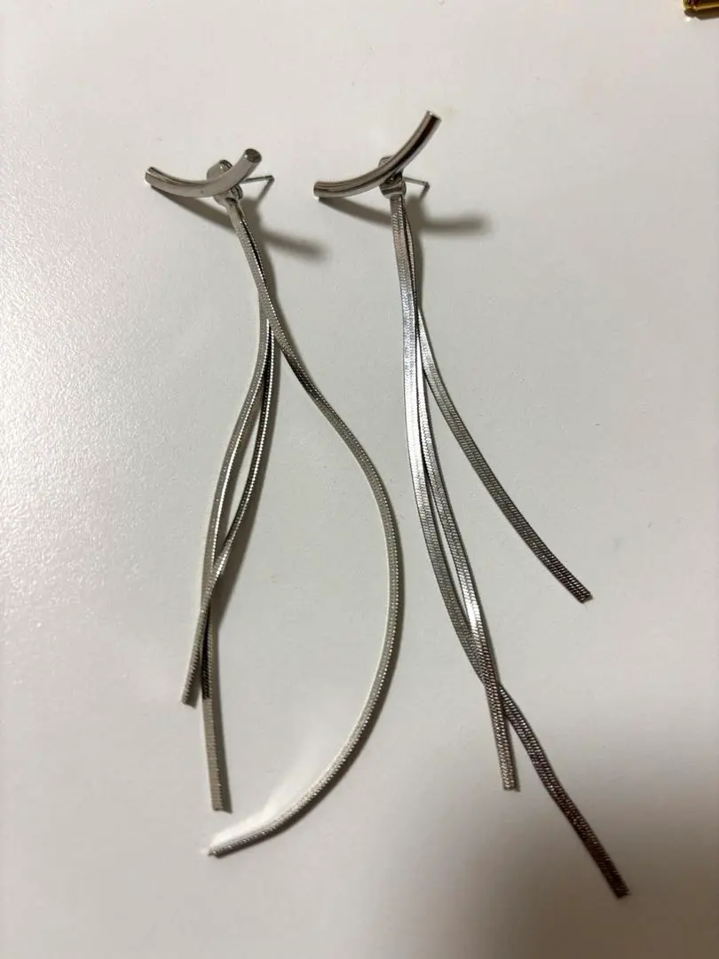 Thumbnail of Silver Earrings, Snake Chain, Large Earrings