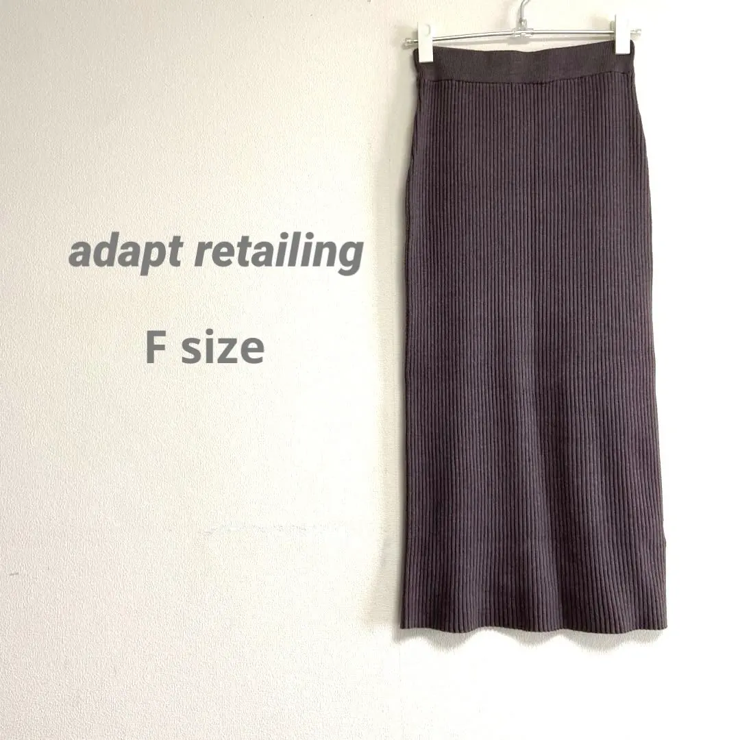 Thumbnail of 【Adapt Retail】Women's Rib Knit Long Tight Skirt F Purple