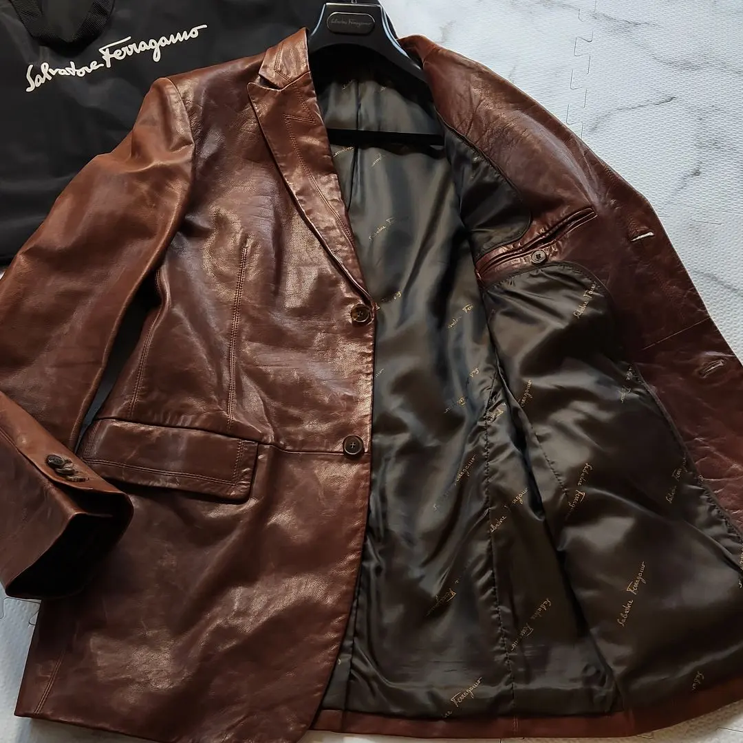 2025年最新】Salvatore Ferragamo メンズ レザージャケット