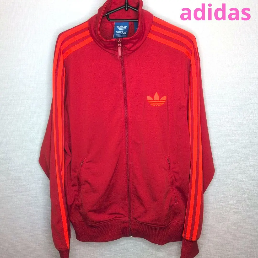 Thumbnail of Rare Color Adidas Track Jacket Red Orange Firebird M