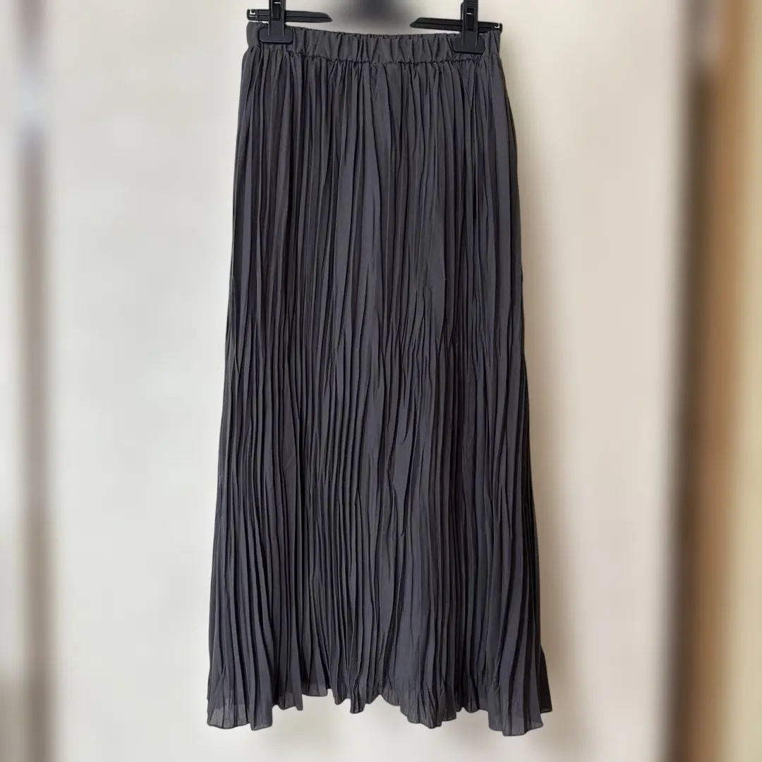Thumbnail of Charcoal gray pleated skirt, F size