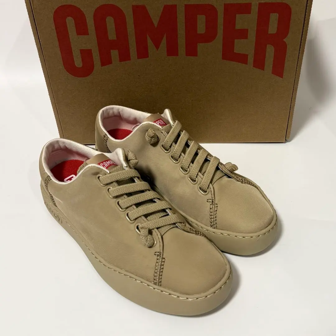 【極美品】カンペール ペウカミ レザースニーカー　ブラウン　37 CAMPER（シューズ） スリッポン 「カンペール」 PEU CAMI