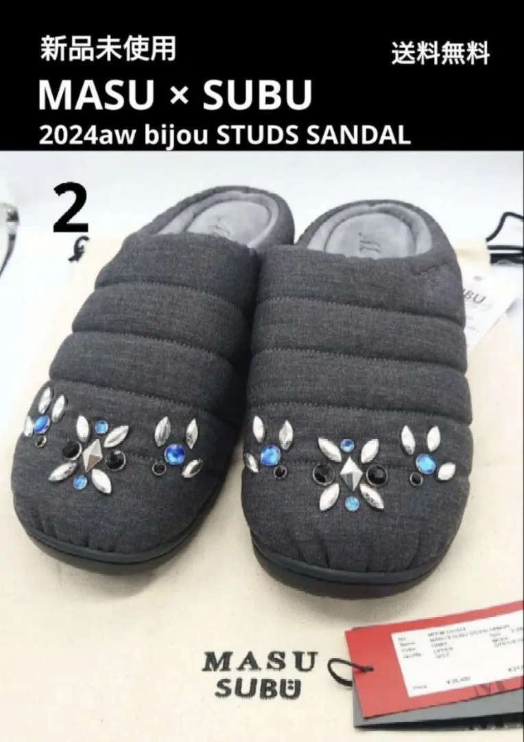 【最終値下】MASU × SUBU STUDS SANDAL 袋つき SUBU x MASU STUDS SANDAL BLACK | SUBU ONLINE STORE