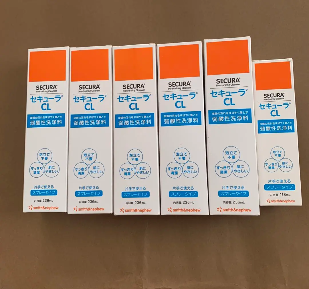 SECURA セキュラ CL 236ml 5本セット、118ml１本 セキューラCLの通販 弱酸性洗浄料 スミス＆ネフュー