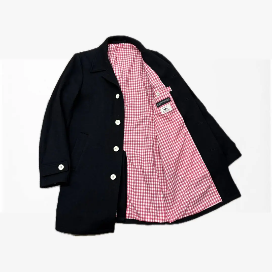 ワコマリア13AW ウールリッチステンカラーコートウールオレンジS