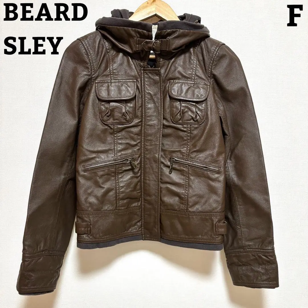 【未使用品】 BEARDSLEYビアズリーレザージャケット ラムレザーブルゾンM BEARDSLEY（ビアズリー）の「レザージャケット（ノーカラー