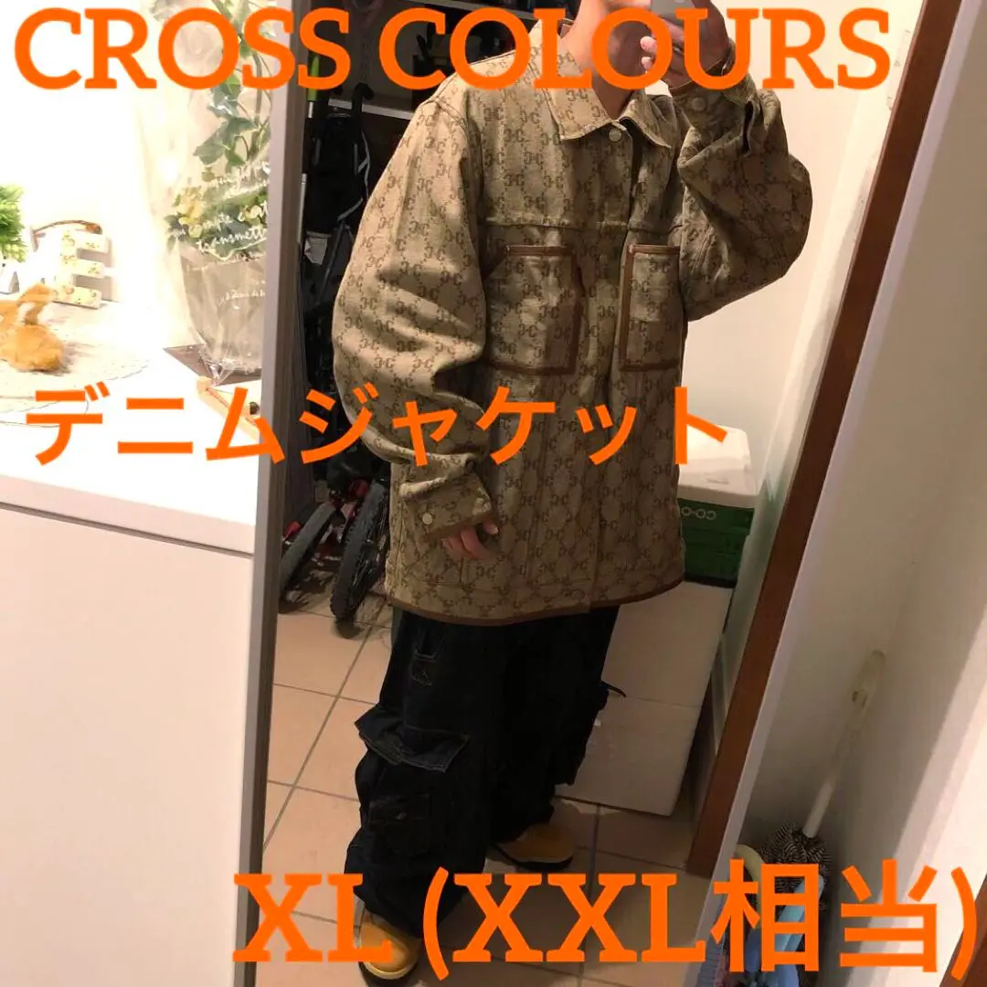 希少 USA製 90s CROSS COLOURS クロスカラーズ デニムコート 2025年最新】クロスカラーズ メンズ Gジャン・デニムジャケット