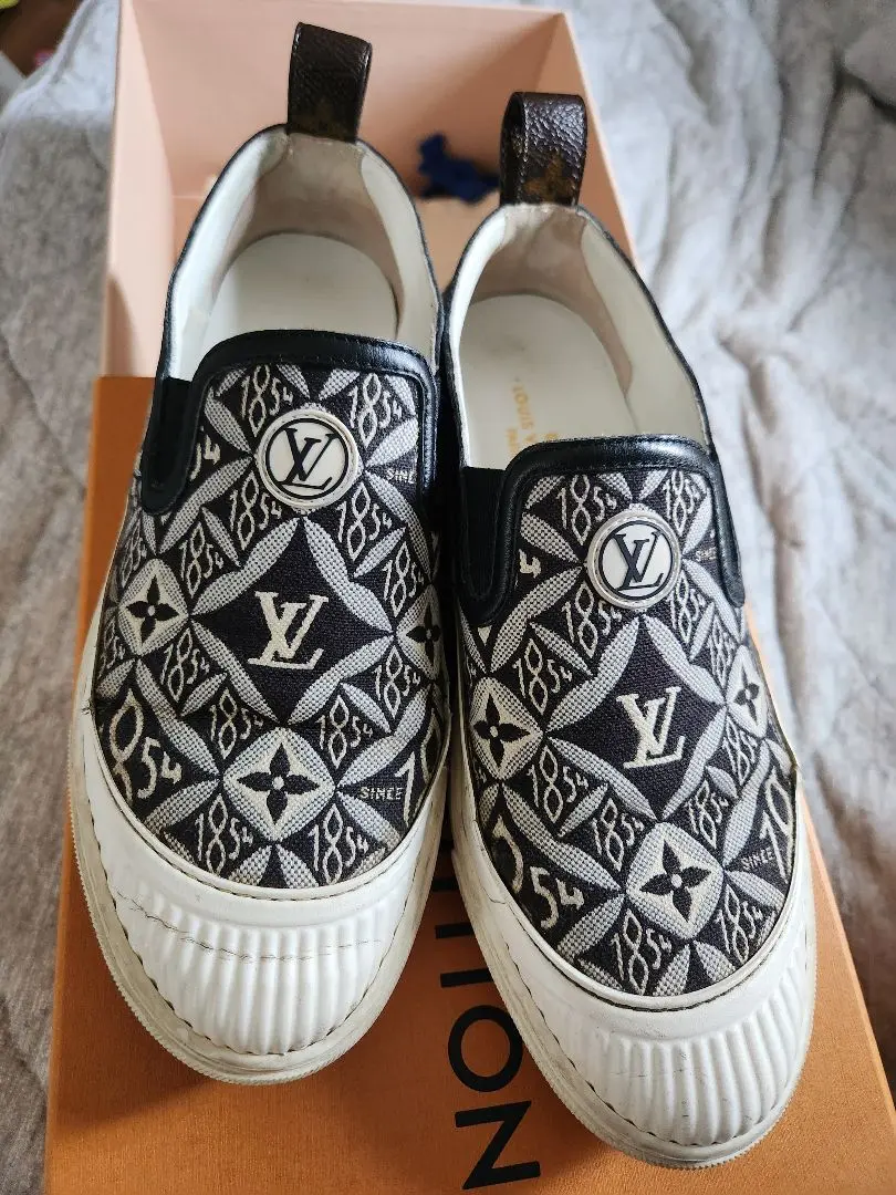 LOUIS VUITTON スリッポン ドライビングシューズ モノグラム 35