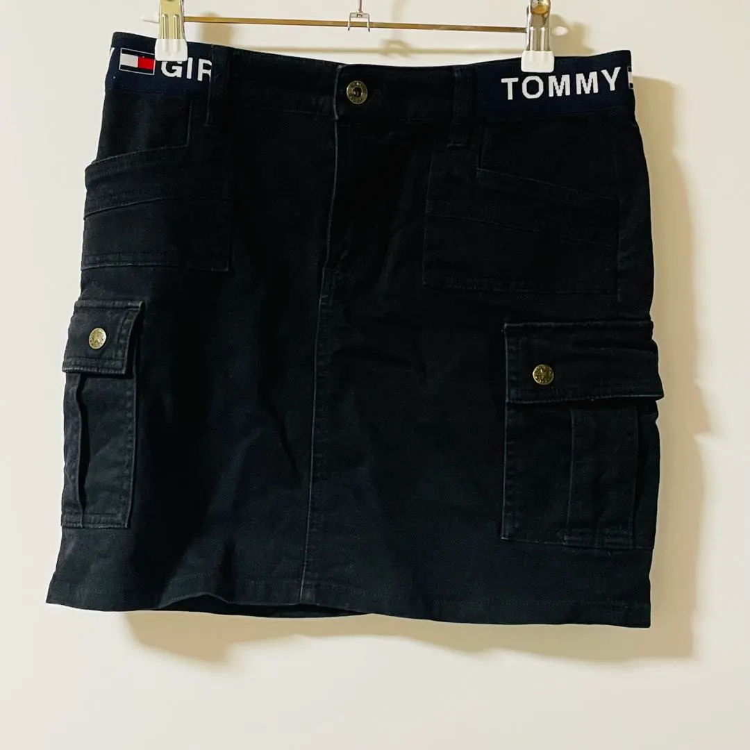 Thumbnail of TOMMY GIRL Black Cargo Mini Skirt, Size M