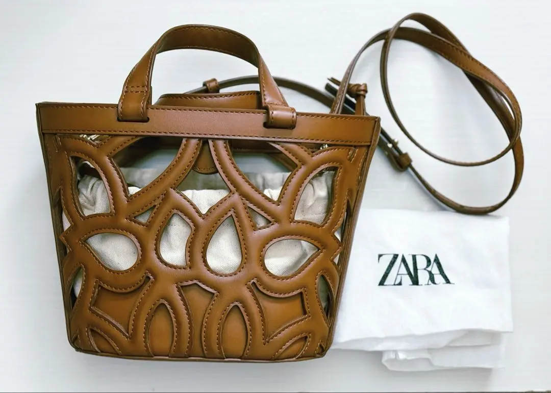 2025年最新】zara レザーカットワークトートバッグの人気