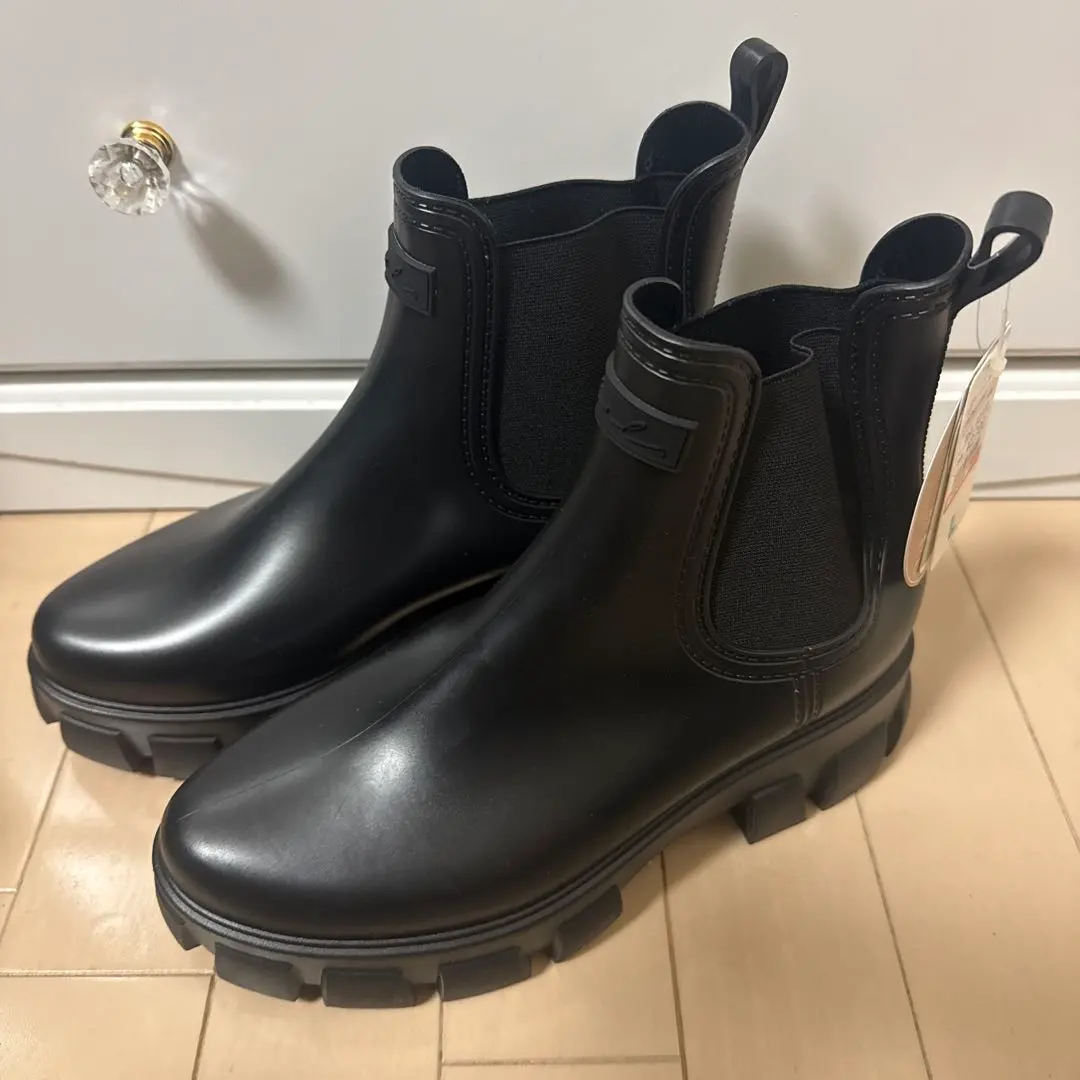Thumbnail of Shimamura * tal by yumi Side Gore Rain Boots Black L size