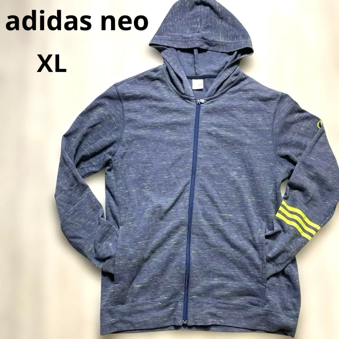 Thumbnail of adidas neo Navy Full Zip Hoodie XO (equivalent to XL) with pockets