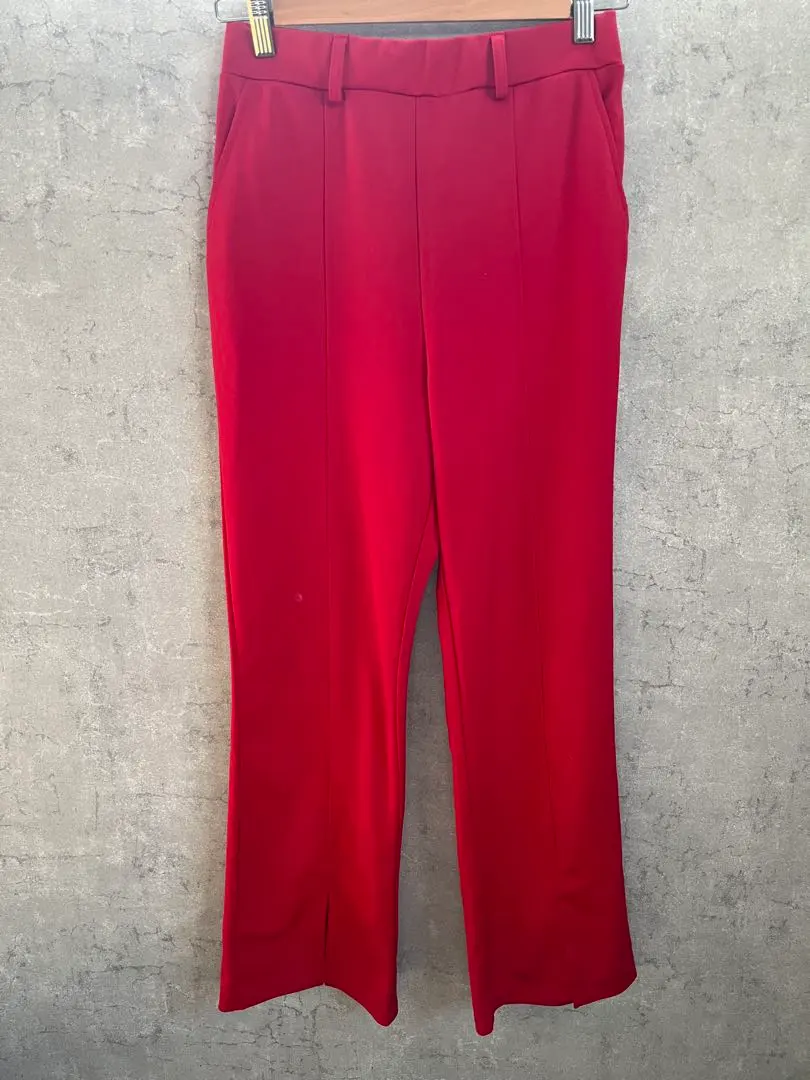 Thumbnail of Red Slacks with Hem Slits, Size L