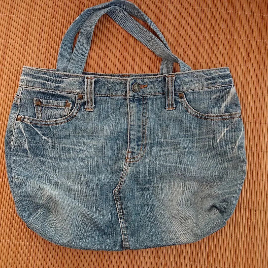 Thumbnail of Handmade denim tote bag, one-of-a-kind