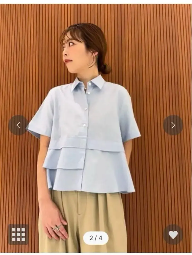 CABaN タイプライターダブルクロス アシンメトリックフリル