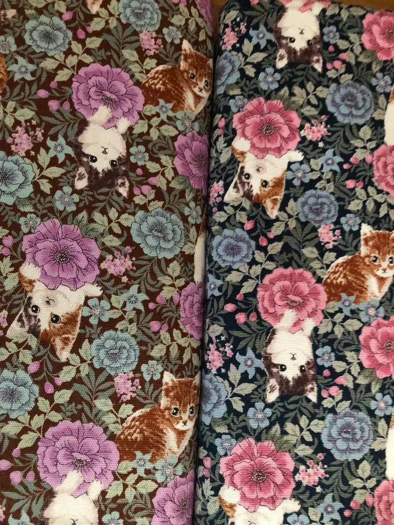 Thumbnail of Cat pattern oxford fabric, 2 meters