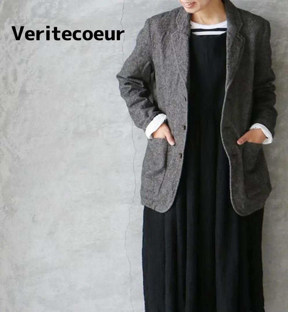 Veritecoeur　ウールジャケット　グレー　テーラード 楽天市場】テーラードジャケット メンズ 高密度 強伸縮