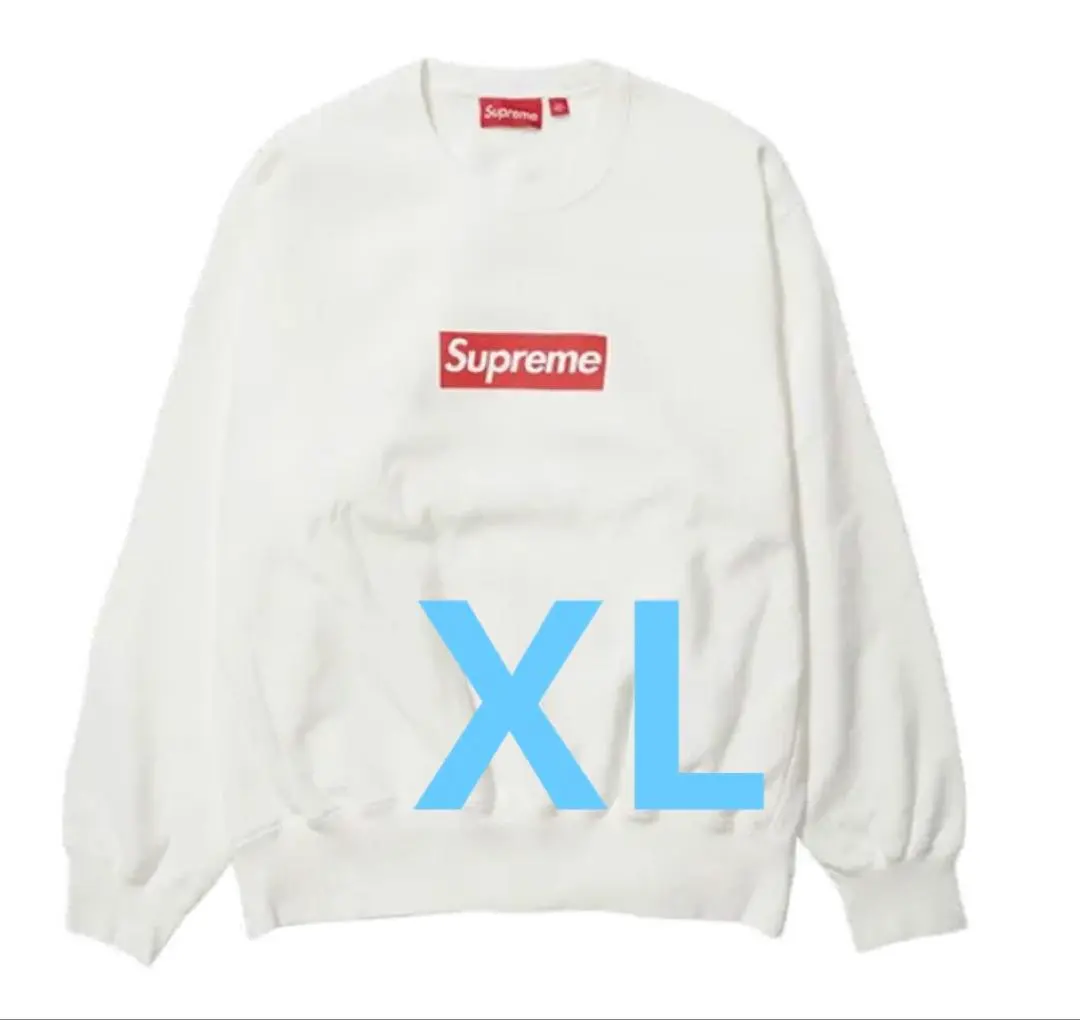 Thumbnail of Supreme Washed Box Logo Crewneck White XL