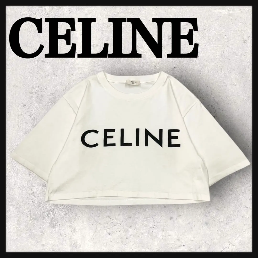 CELINE 2X871501Fクロップド ショート丈Tシャツ