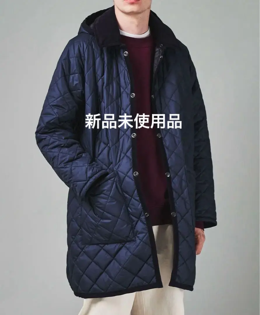 Thumbnail of New Auchincoal Navy Quilted Jacket, Size 36