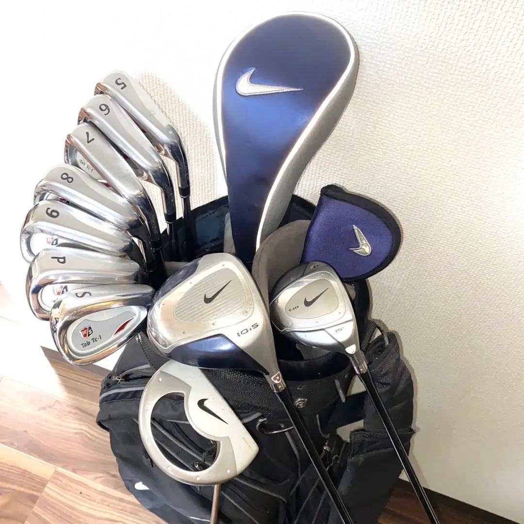 NIKE ゴルフクラブセット キャディバッグ付 NIKE】ゴルフクラブ 12本フルセット キャディバッグ Titleist