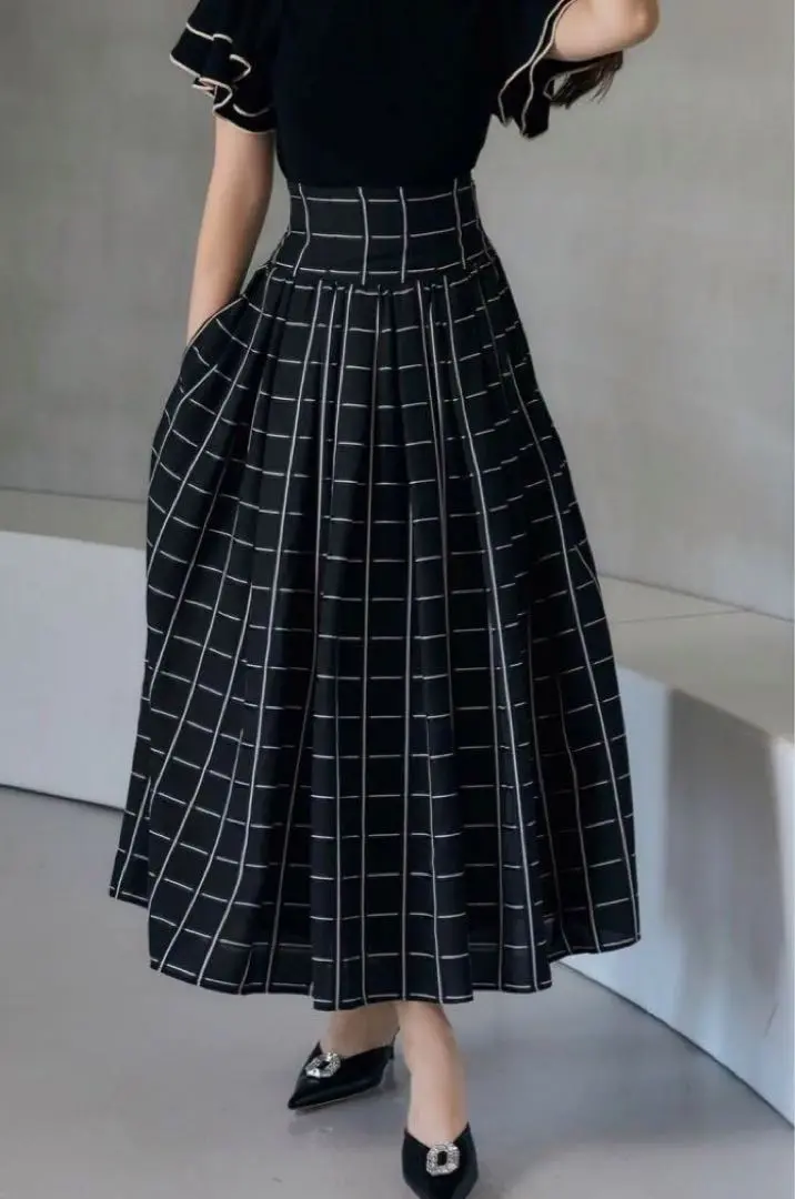 2025年最新】SHEER check volume skirt herliptoの人気アイテム