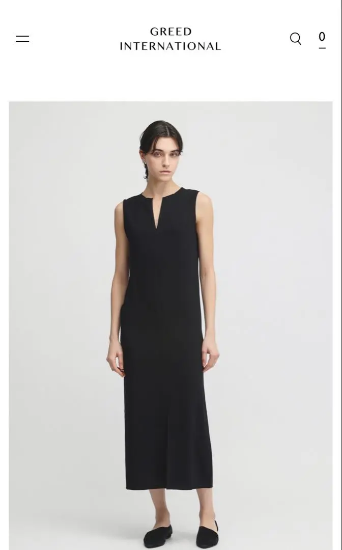 【新品】GREED international ノースリーブ ワンピース GREED International ノースリーブ ワンピース ブラック