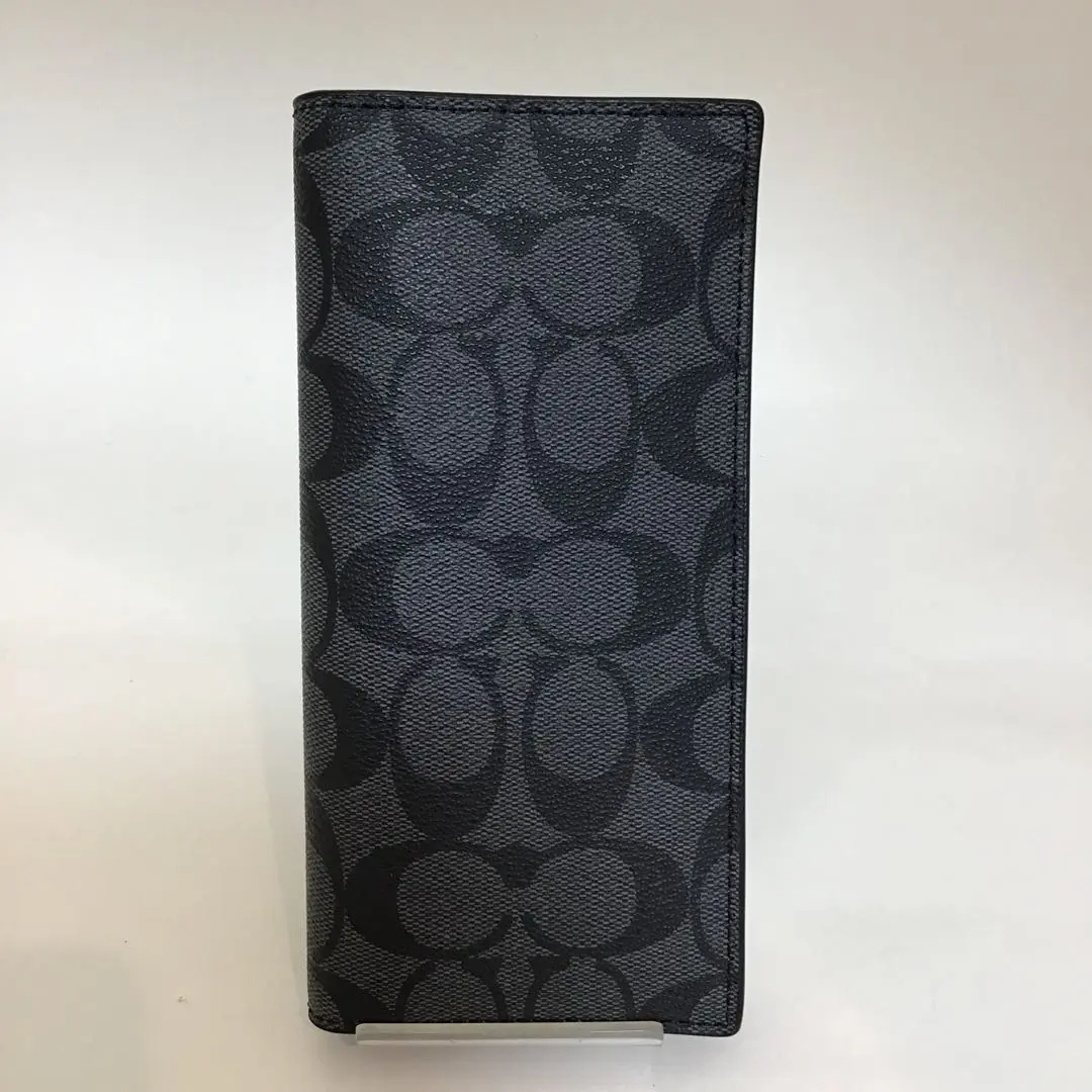COACH(コーチ) / シグネチャー/長財布/PVC/BLK/総柄/メンズ